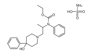 ethyl N-[1-(4-hydroxy-4-phenylpiperidin-1-yl)propan-2-yl]-N-phenylcarbamate,sulfamic acid结构式