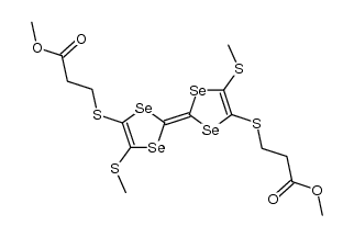 2,6(7')-bis(methylthio)-3,7(6')-bis(2-methoxycarbonyethylthio)tetraselenafulvalene结构式