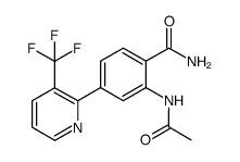 2-acetamido-4-(3-(trifluoromethyl)pyridin-2-yl)benzamide结构式