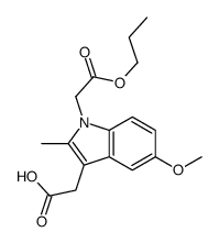 2-[5-methoxy-2-methyl-1-(2-oxo-2-propoxyethyl)indol-3-yl]acetic acid Structure