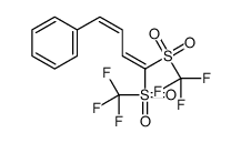4,4-bis(trifluoromethylsulfonyl)buta-1,3-dienylbenzene Structure