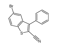 5-Bromo-3-phenyl-1-benzothiophene-2-carbonitrile结构式