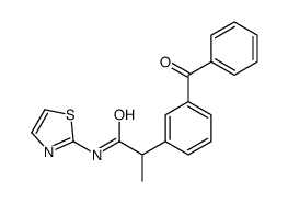 2-(3-Benzoylphenyl)-N-(2-thiazolyl)propionamide structure