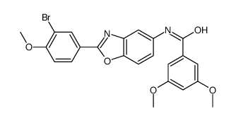 N-[2-(3-bromo-4-methoxyphenyl)-1,3-benzoxazol-5-yl]-3,5-dimethoxybenzamide Structure