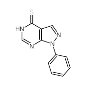 1-苯基-1H-吡唑并[3,4-d]嘧啶-4-硫醇结构式