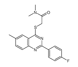 Acetamide, 2-[[2-(4-fluorophenyl)-6-methyl-4-quinazolinyl]thio]-N,N-dimethyl- (9CI) structure