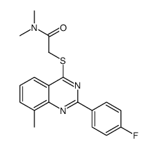 Acetamide, 2-[[2-(4-fluorophenyl)-8-methyl-4-quinazolinyl]thio]-N,N-dimethyl- (9CI) Structure