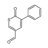 6-oxo-5-phenylthiopyran-3-carbaldehyde Structure