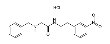 1-(3'-nitro-phenyl)-2-(benzylaminoacetyl-amino)-propane hydrochloride结构式
