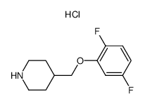 4-(2,5-difluorophenoxymethyl)piperidine hydrochloride结构式