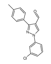 1-(3-chlorophenyl)-3-p-tolyl-1H-pyrazole-4-carbaldehyde结构式