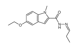 5-Ethoxy-1-methyl-1H-indole-2-carboxylic acid prop-(Z)-ylidene-hydrazide结构式