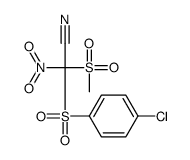 2-(4-chlorophenyl)sulfonyl-2-methylsulfonyl-2-nitroacetonitrile结构式