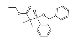 2-(Benzyloxy-phenyl-phosphinoyl)-2-methyl-propionic acid ethyl ester结构式