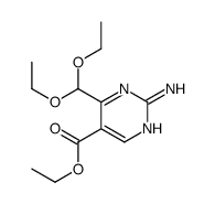 ethyl 2-amino-4-(diethoxymethyl)pyrimidine-5-carboxylate结构式