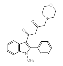 Morpholine, 4-(2,4-dioxo-4-(1-methyl-2-phenyl-1H-indol-3-yl)butyl)- picture