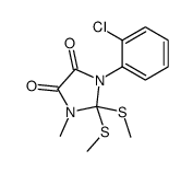 1-(2-chlorophenyl)-3-methyl-2,2-bis(methylsulfanyl)imidazolidine-4,5-dione结构式