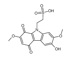 2-(6-Hydroxy-2,7-dimethoxy-1,4-dioxo-1,4-dihydro-carbazol-9-yl)-ethanesulfonic acid Structure