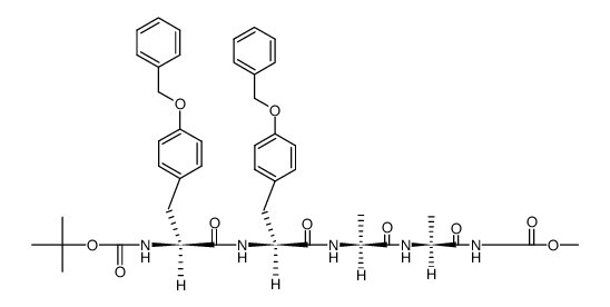 Boc-Tyr(Bzl)-Tyr(Bzl)-Ala-Ala-Gly-OMe Structure