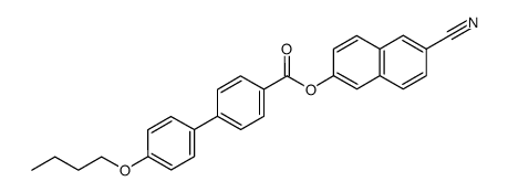 4'-Butoxy-biphenyl-4-carboxylic acid 6-cyano-naphthalen-2-yl ester结构式