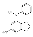 5H-Cyclopentapyrimidine-2,4-diamine,6,7-dihydro-N4-methyl-N4-phenyl- (9CI) picture