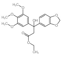 ethyl 3-benzo[1,3]dioxol-5-yl-3-hydroxy-3-(3,4,5-trimethoxyphenyl)propanoate结构式