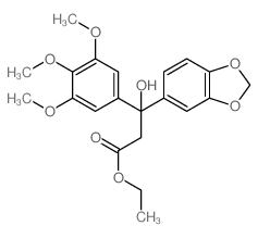 ethyl 3-benzo[1,3]dioxol-5-yl-3-hydroxy-3-(3,4,5-trimethoxyphenyl)propanoate structure