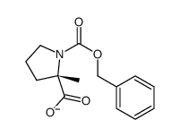 1-[(Benzyloxy)carbonyl]-2-methyl-L-proline结构式