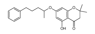 2,3-dihydro-2,2-dimethyl-5-hydroxy-7-(1-methyl-4-phenylbutoxy)-4H-1-benzopyran-4-one结构式