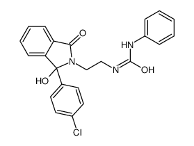 1-[2-[1-(4-chlorophenyl)-1-hydroxy-3-oxoisoindol-2-yl]ethyl]-3-phenylurea结构式