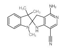 Spiro[2H-indole-2,2'-[2H]pyrrolo[3,2-c]pyridine]-7'-carbonitrile, 4'-amino-1,1',3,3'-tetrahydro-1,3,3-trimethyl-结构式