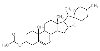 7-Dehydrodiosgenin acetate Structure