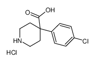 4-(4-氯-苯基)-哌啶-4-羧酸盐酸盐结构式