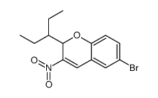 6-bromo-3-nitro-2-pentan-3-yl-2H-chromene结构式