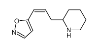 (Z)-5-(3-(2-piperidyl)prop-1-enyl)isoxazole结构式