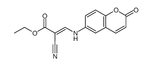 2-cyano-3-(2-oxo-2H-chromen-6-ylamino)-acrylic acid ethyl ester Structure