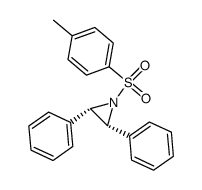 cis-N-(p-toluenesulfonyl)-2,3-biphenylaziridine结构式