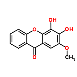 3,4-Dihydroxy-2-methoxyxanthone structure