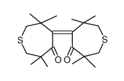 (Z)-3,3,3',3',6,6,6',6'-octamethyl-4,4'-bis(1-thia-cycloheptylidene)-5,5'-dione结构式