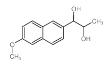 1-(6-methoxy-2-naphthyl)propane-1,2-diol (en)1,2-Propanediol, 1-(6-methoxy-2-naphthalenyl)- (en)结构式