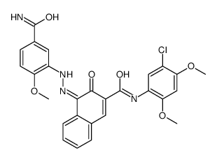 4-[[5-(aminocarbonyl)-2-methoxyphenyl]azo]-N-(5-chloro-2,4-dimethoxyphenyl)-3-hydroxynaphthalene-2-carboxamide structure
