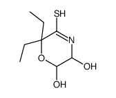 2,2-diethyl-5,6-dihydroxymorpholine-3-thione结构式