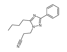 3-(5-butyl-3-phenyl-1,2,4-triazol-1-yl)propanenitrile Structure