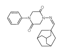 1-(1-adamantylmethylideneamino)-4-phenyl-piperazine-2,5-dione结构式