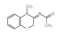 (NZ)-N-(7-methyl-10-thia-7-azabicyclo[4.4.0]deca-1,3,5-trien-8-ylidene)acetamide结构式