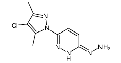 [6-(4-chloro-3,5-dimethylpyrazol-1-yl)pyridazin-3-yl]hydrazine Structure