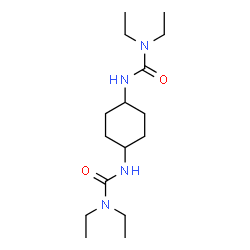 N,N''-(1,4-Cyclohexanediyl)bis[N',N'-diethylurea]结构式