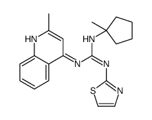 2-(1-methylcyclopentyl)-1-(2-methylquinolin-4-yl)-3-(1,3-thiazol-2-yl)guanidine结构式
