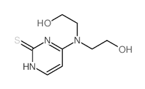 4-(bis(2-hydroxyethyl)amino)-3H-pyrimidine-2-thione结构式