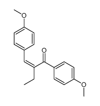 (Z)-2-(4-methoxybenzylidene)-1-(4-methoxyphenyl)butan-1-one结构式